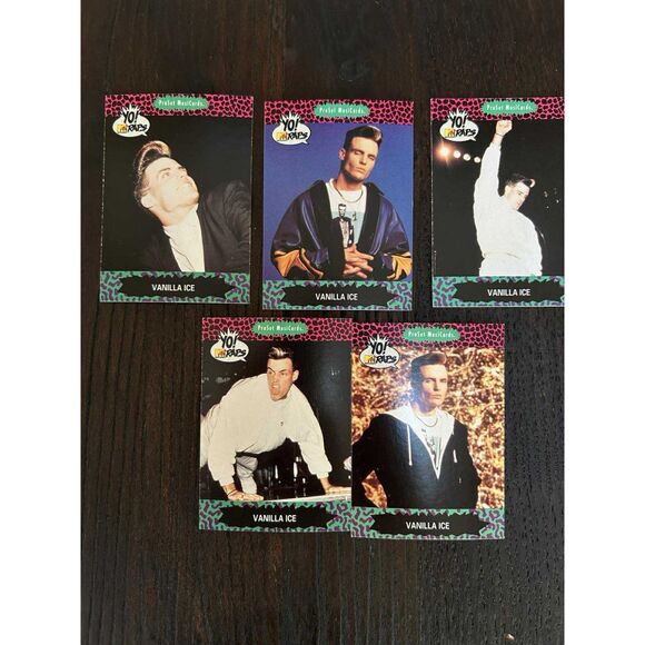 Vanilla Ice 1991 Yo! MTV Raps Proset Musicards lot 5 cards - Picture 1 of 2